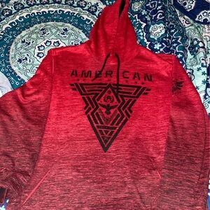 Red Men's American Fighter Hoodie